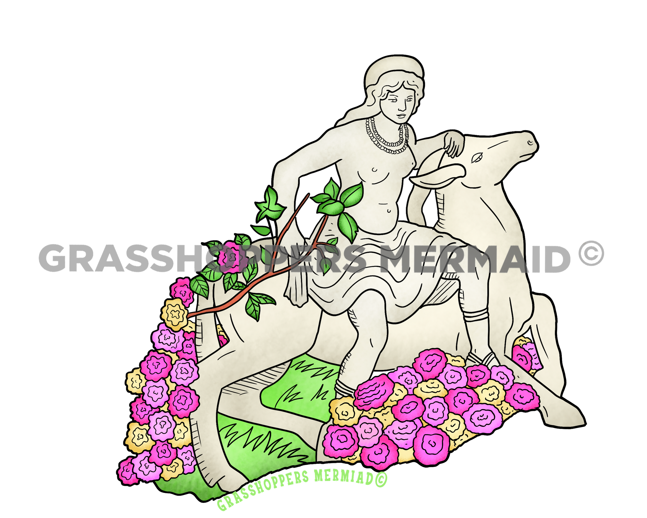 Horse Girl Statue