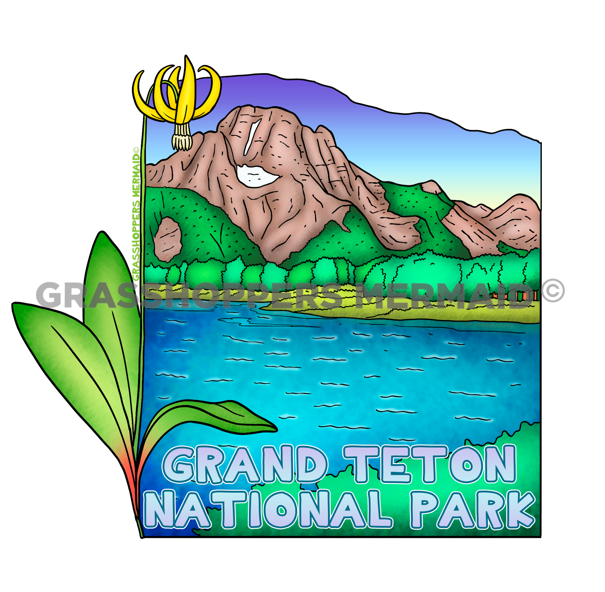 Glacier Lily & Oxbow Bend