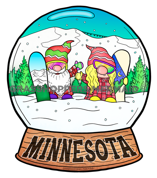 Gnome Snowboard Globe