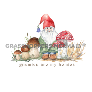 Watercolor Mushroom Gnomie