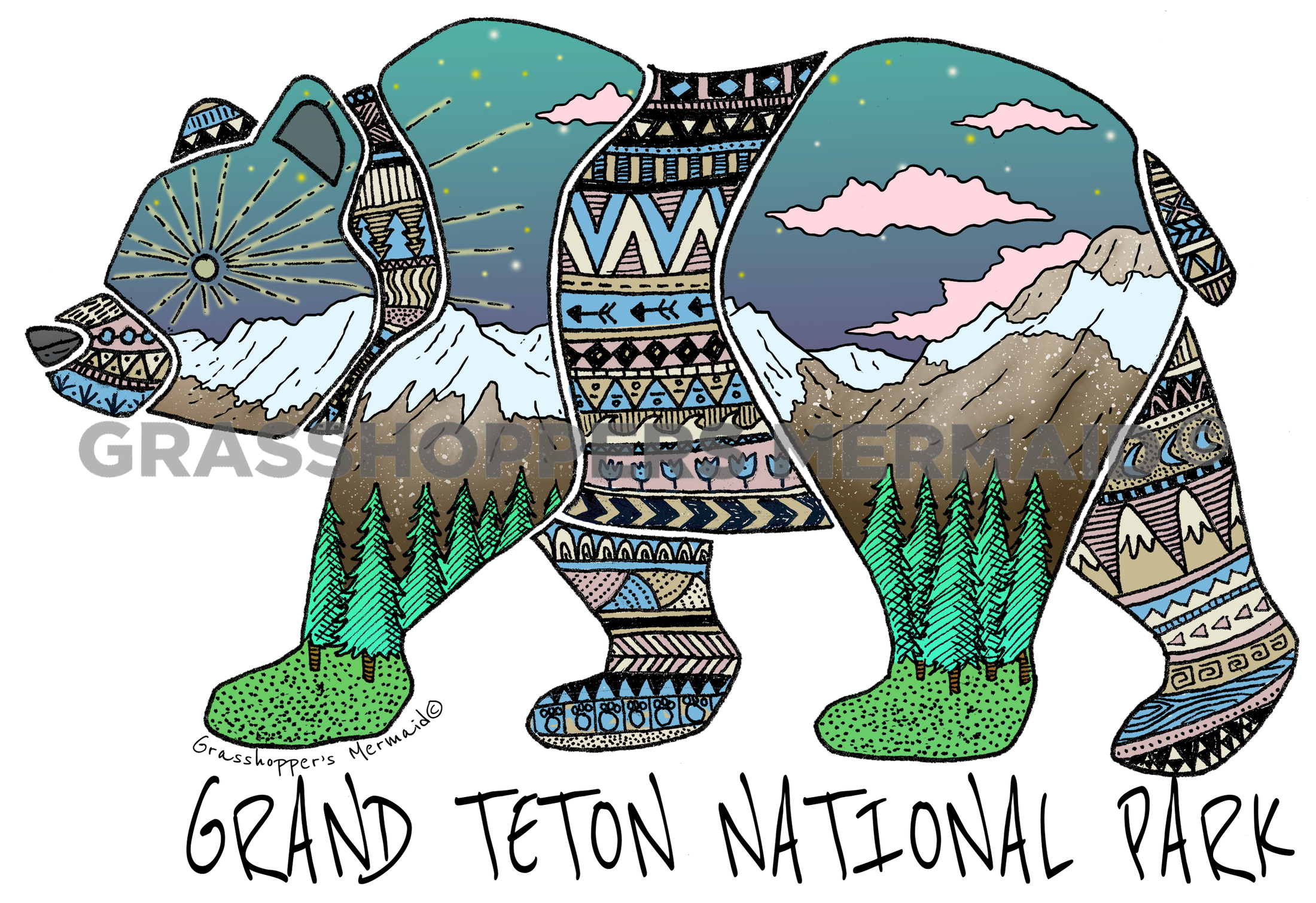 Grand Teton Aztec Bear