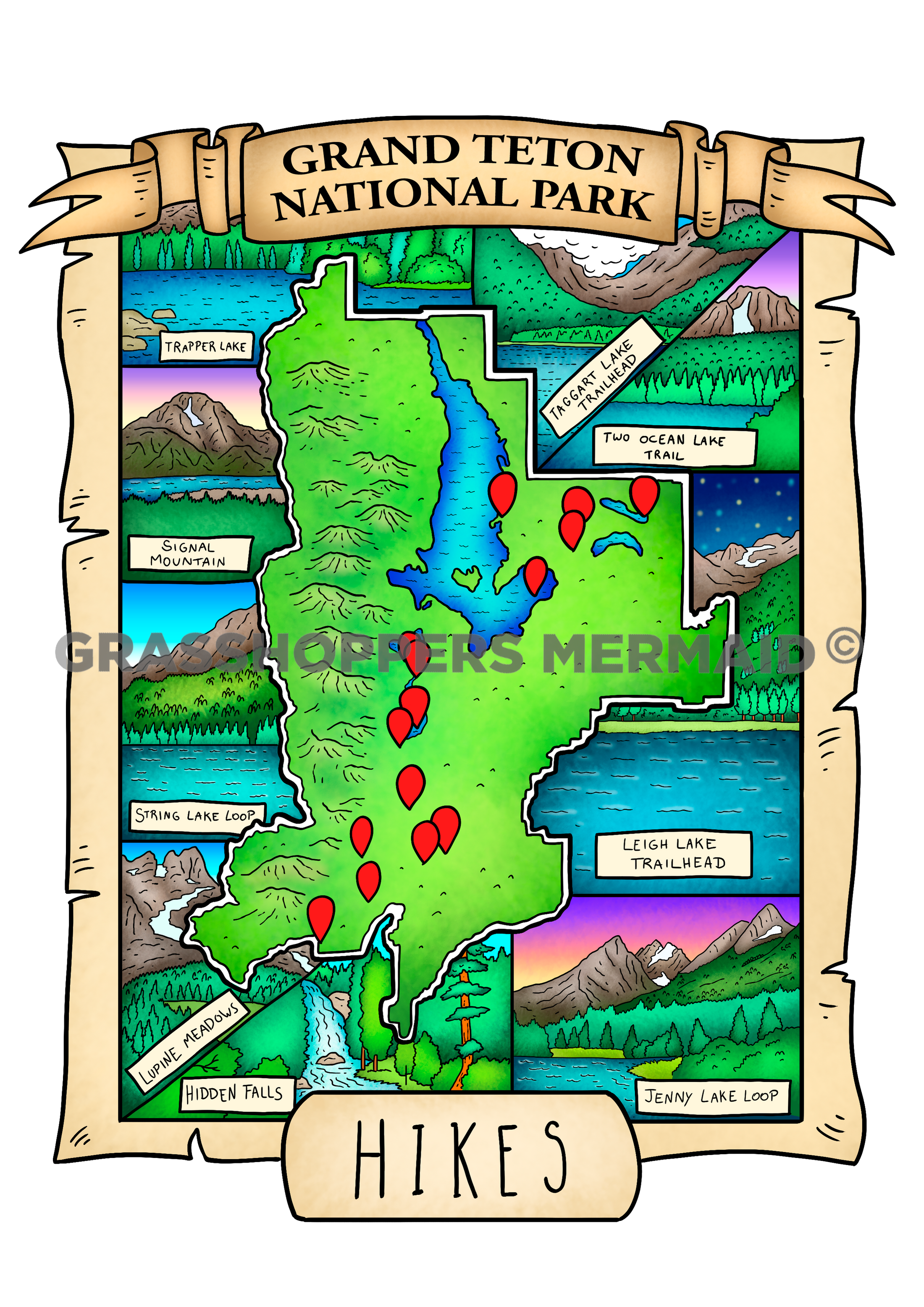 Grand Teton Hiking Map