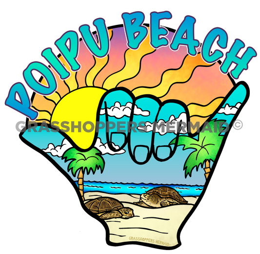 Hang Loose Turtles Sticker | Waterproof Vinyl Sticker & Laptop Decal | Weatherproof Art