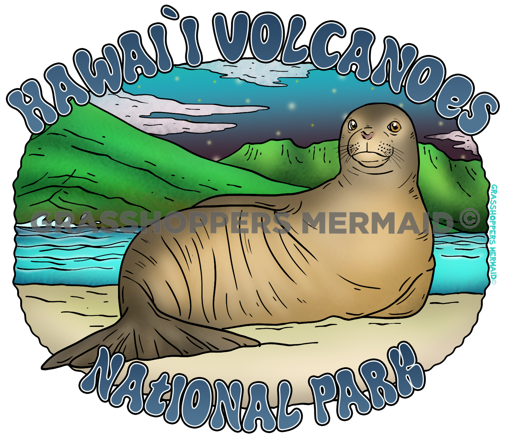 Hawaiian Monk Seal Lounging