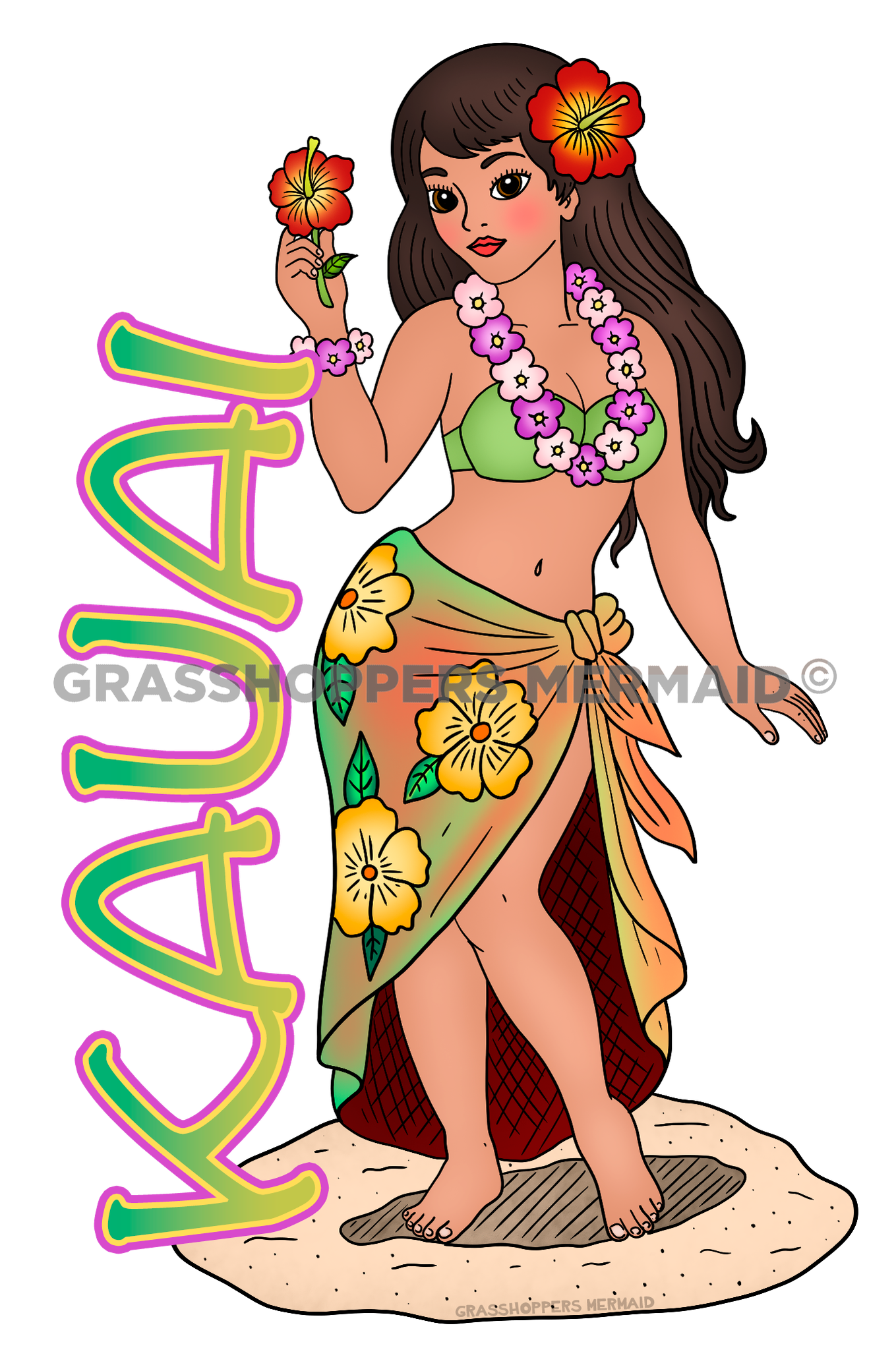 Hawaiian Pinup Standing