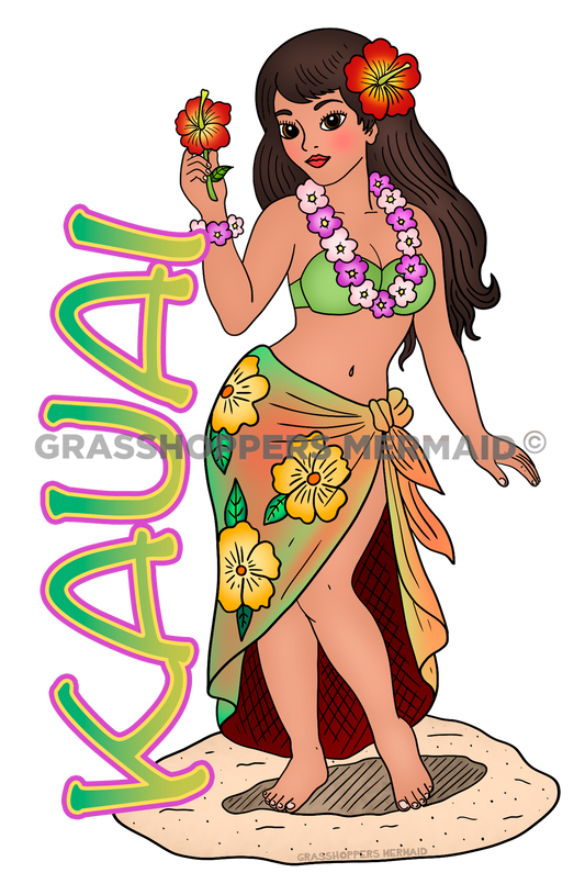 Hawaiian Pinup Standing