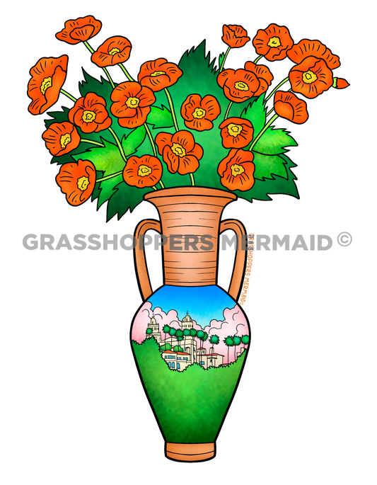 Hearst Poppy Vase