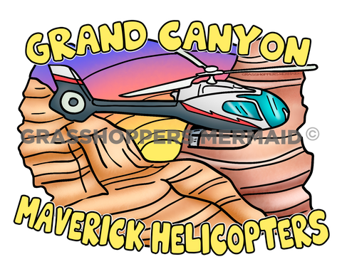 Helicopter Flying Over Canyon