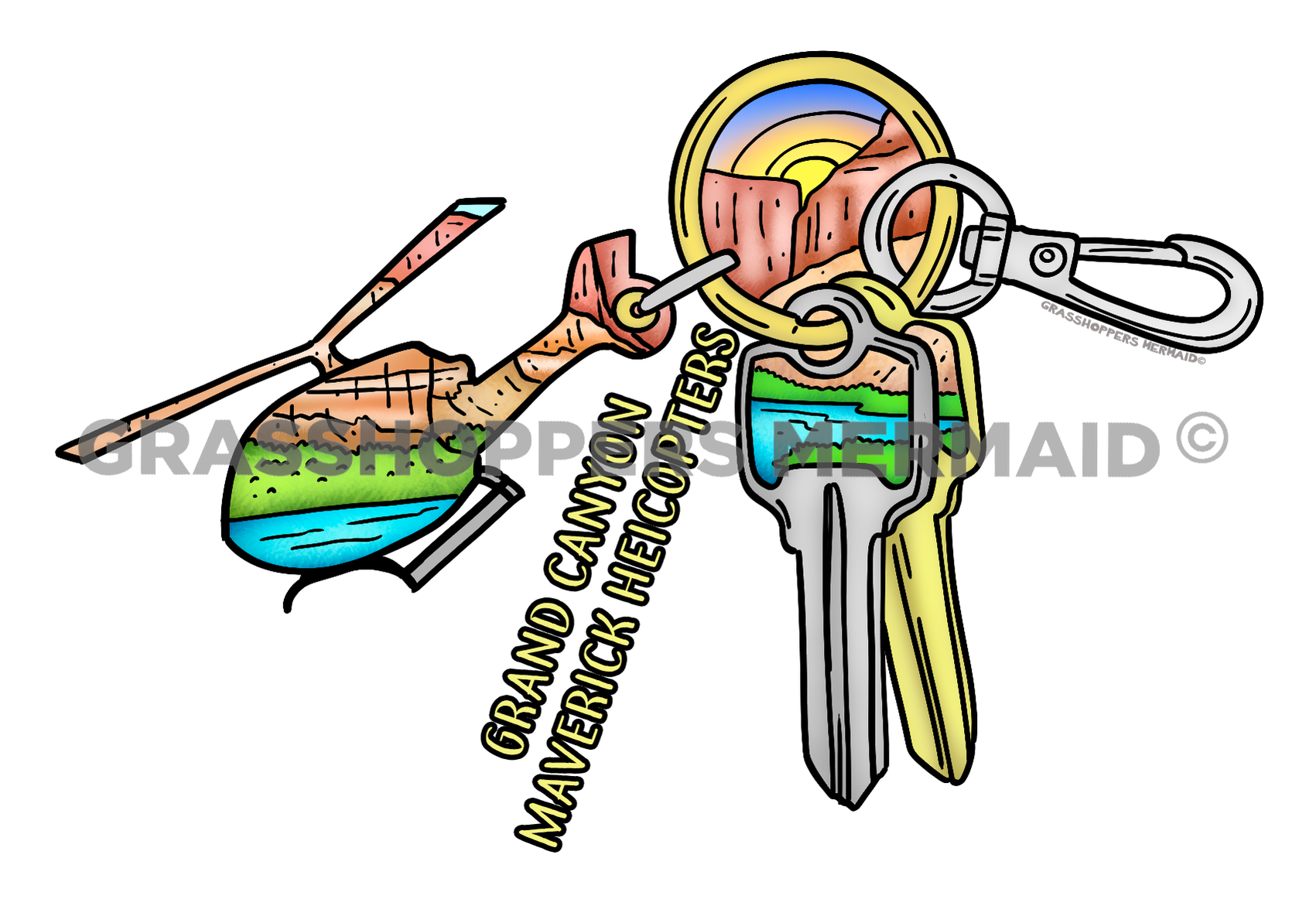 Helicopter Keychain