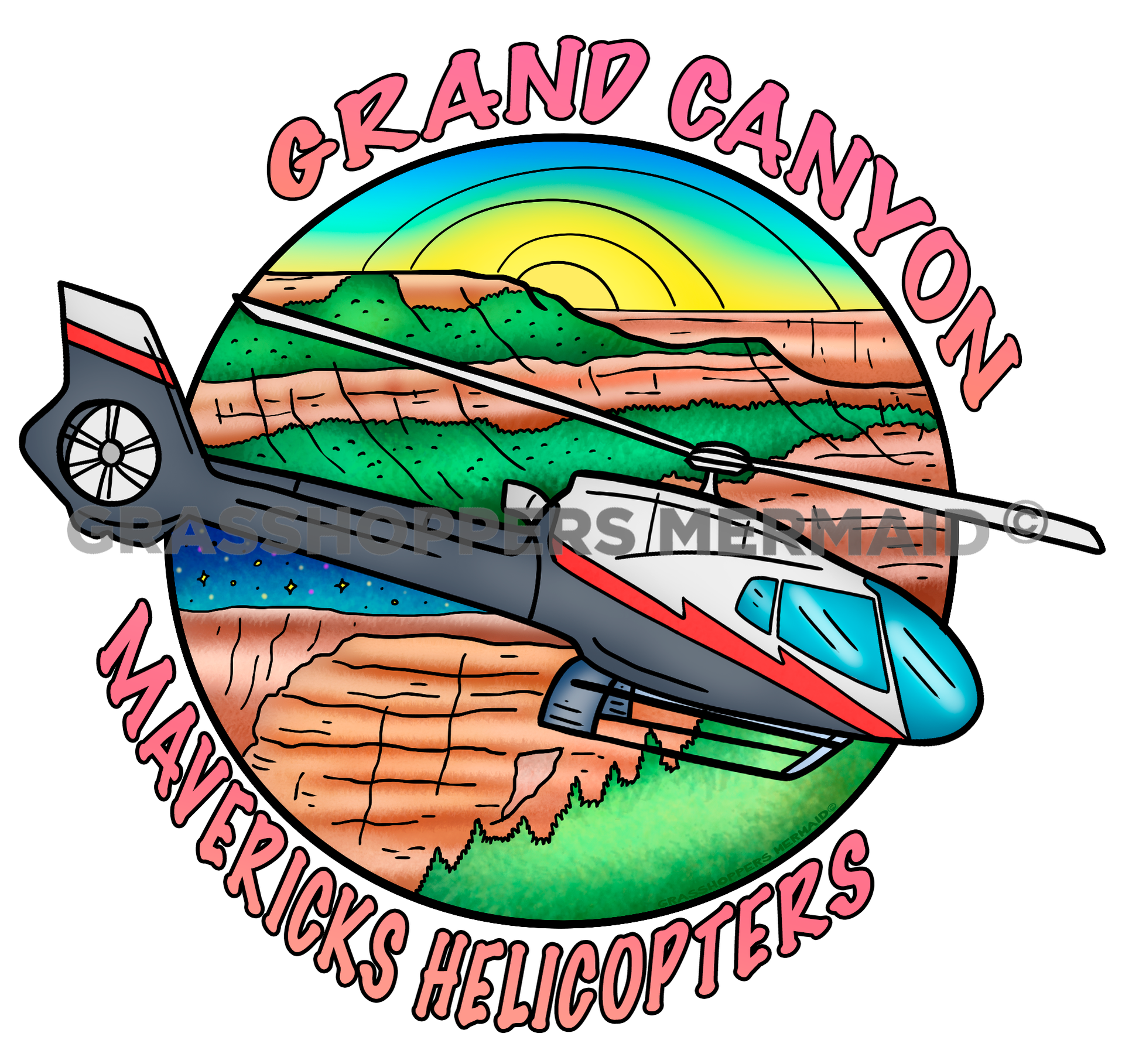 Helicopter North & South Rim