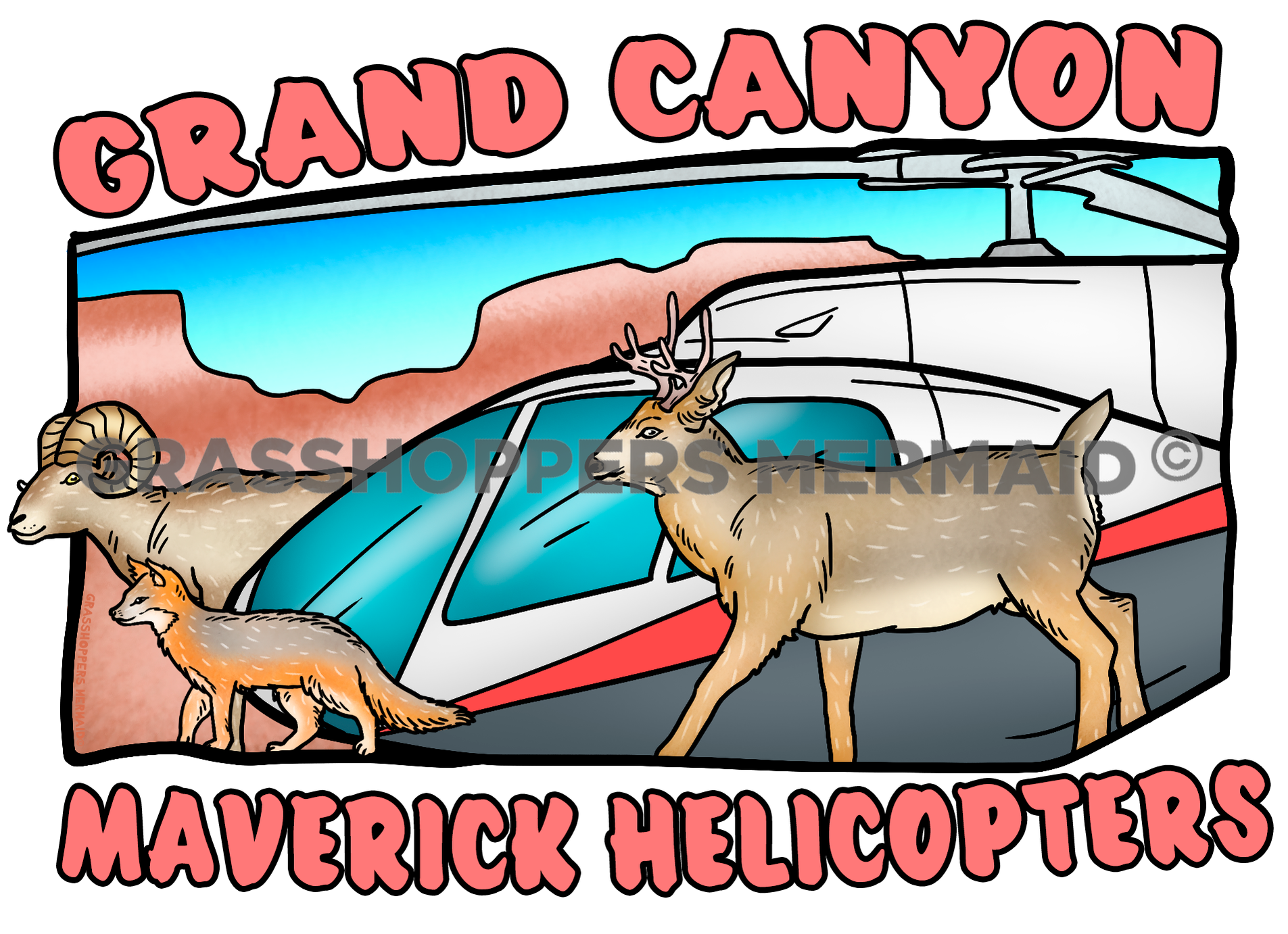 Helicopter & Desert Animals