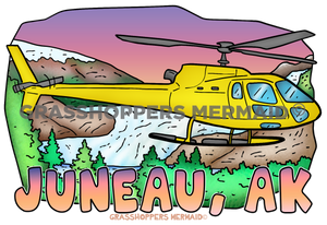 Helicopter & Glacier Sunset