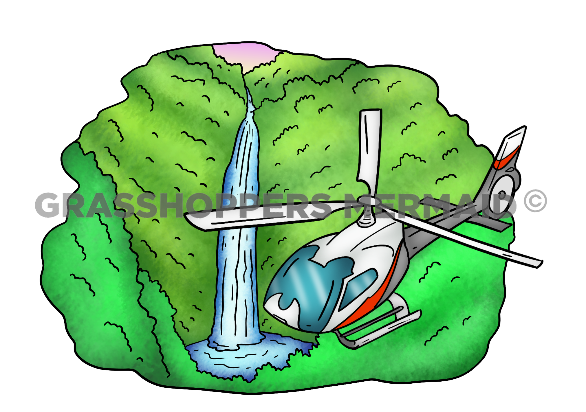 Helicopter Waterfall
