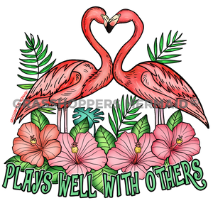 Hibiscus Flamingo Heart