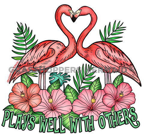 Hibiscus Flamingo Heart