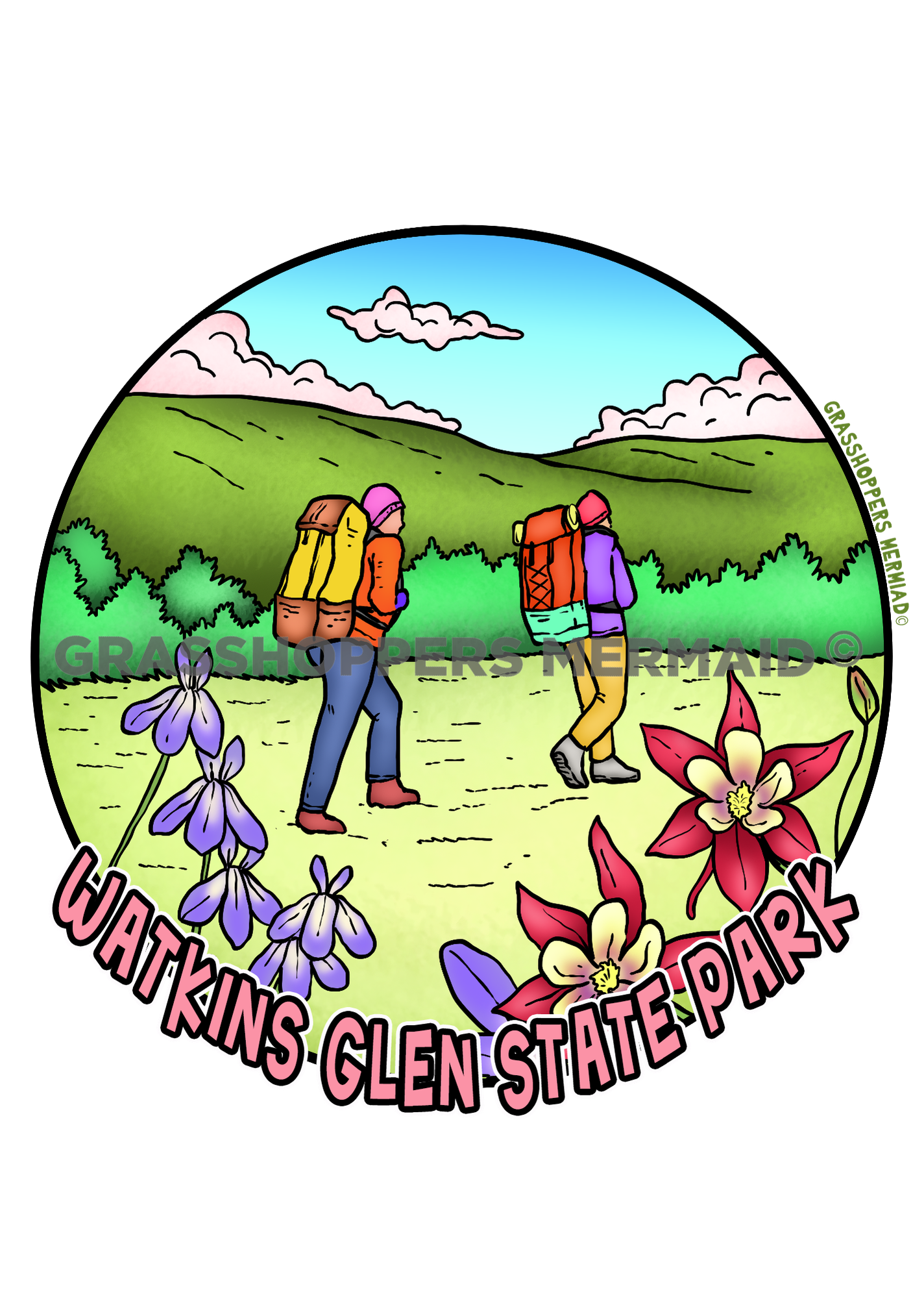 Hikers & Columbines