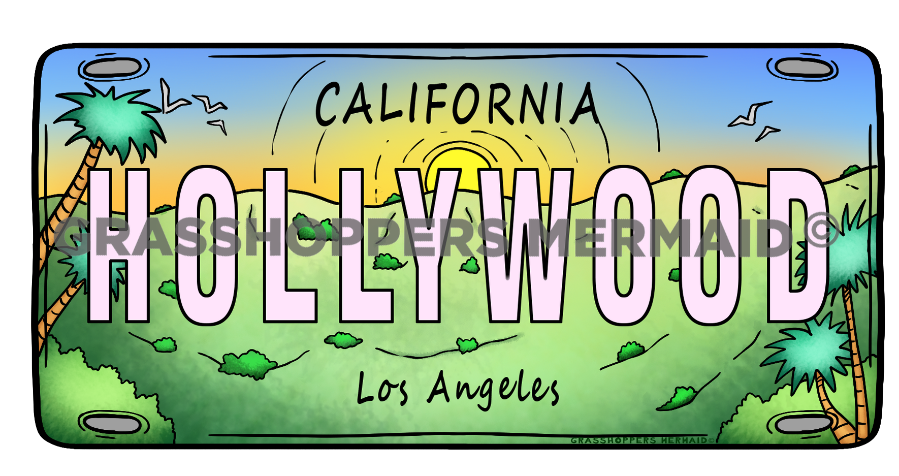 Hollywood Greenery License Plate