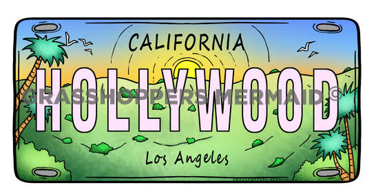 Hollywood Greenery License Plate