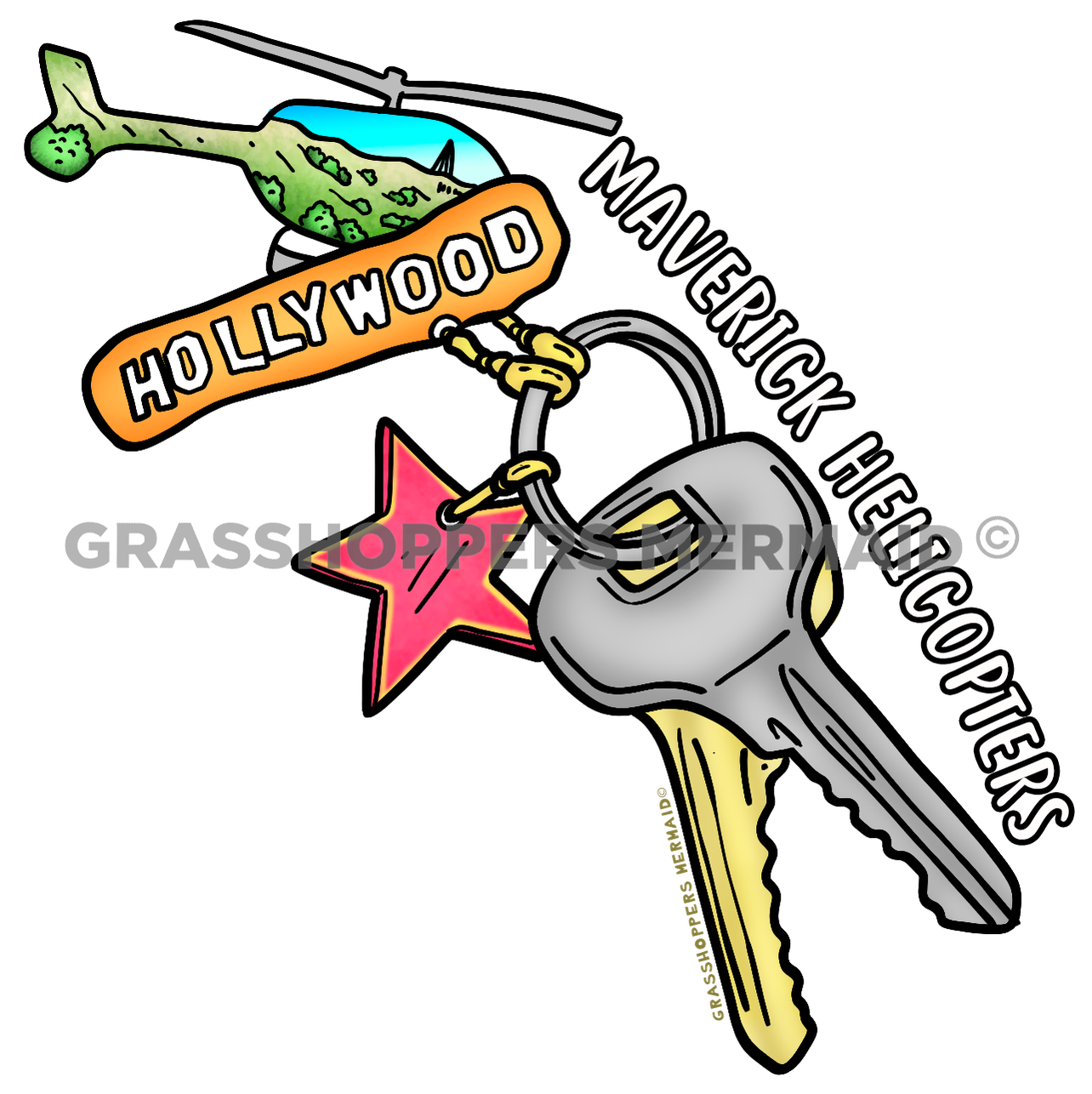 Hollywood Keychain