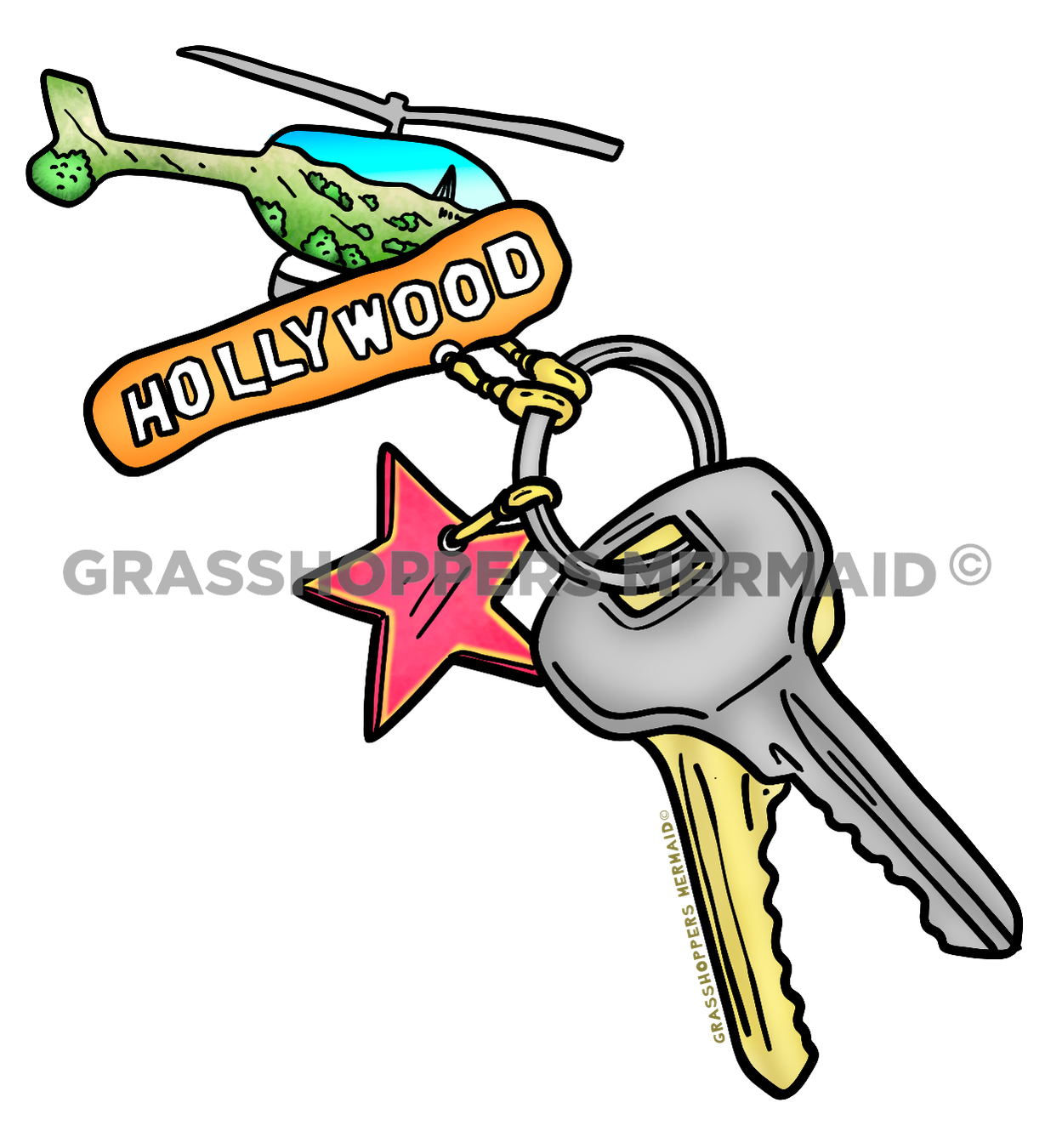 Hollywood Keychain