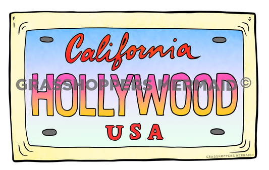 Hollywood Ombre License Plate