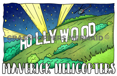 Hollywood Sign Spotlights