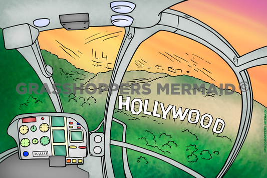 Hollywood Sign View from Helicopter