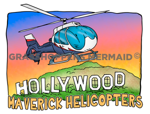 Hollywood Sign & Helicopter