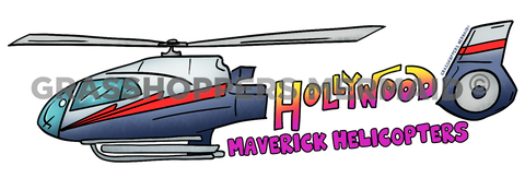 Hollywood Text in Helicopter