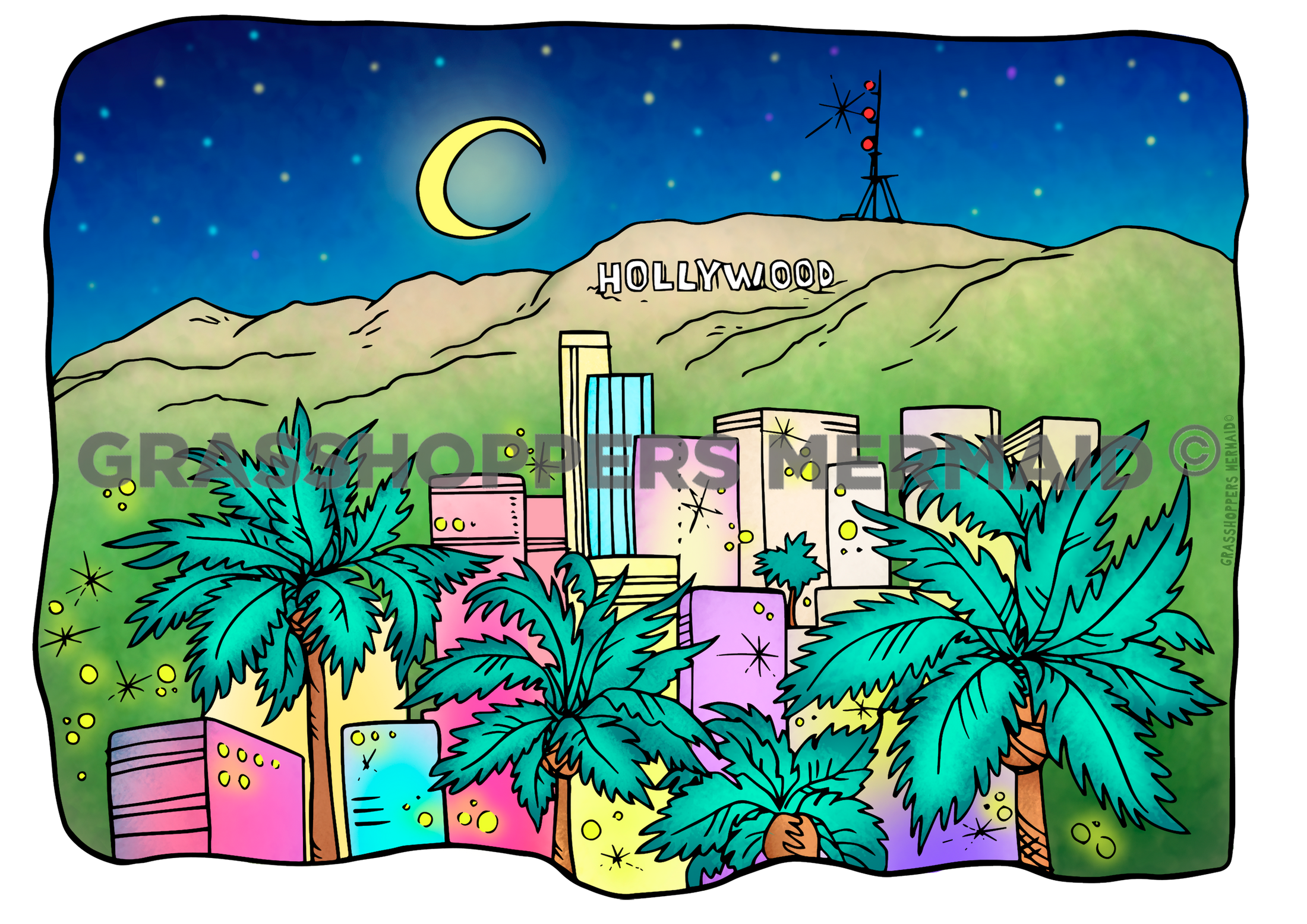 Hollywood at Night