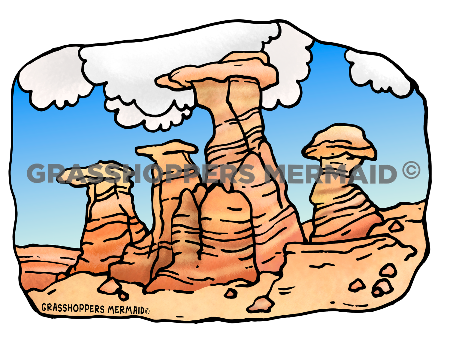 Abstract Hoodoos