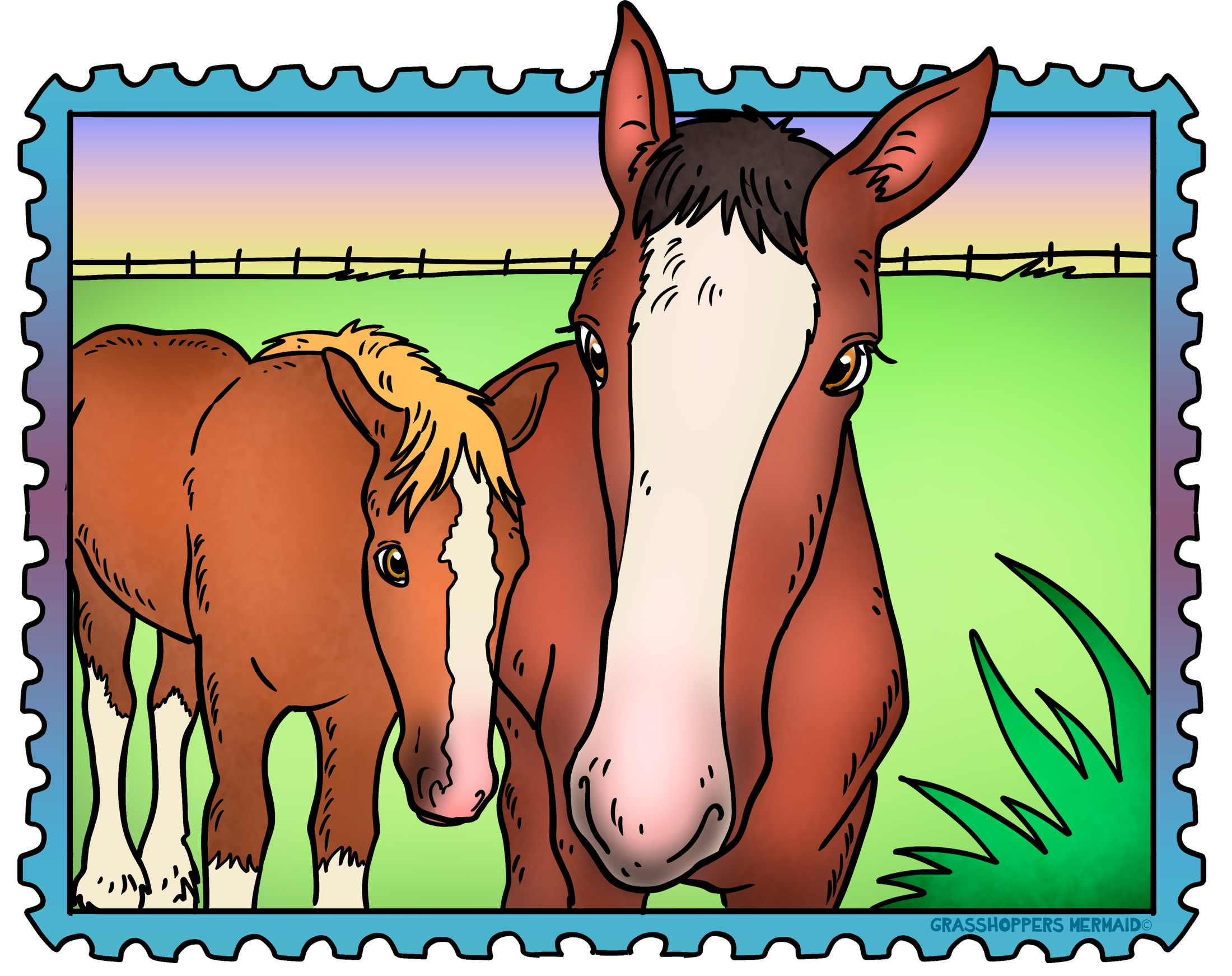 Horse Postage Stamp