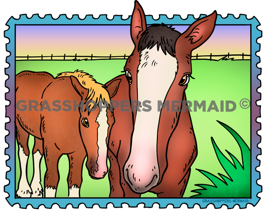 Horse Postage Stamp