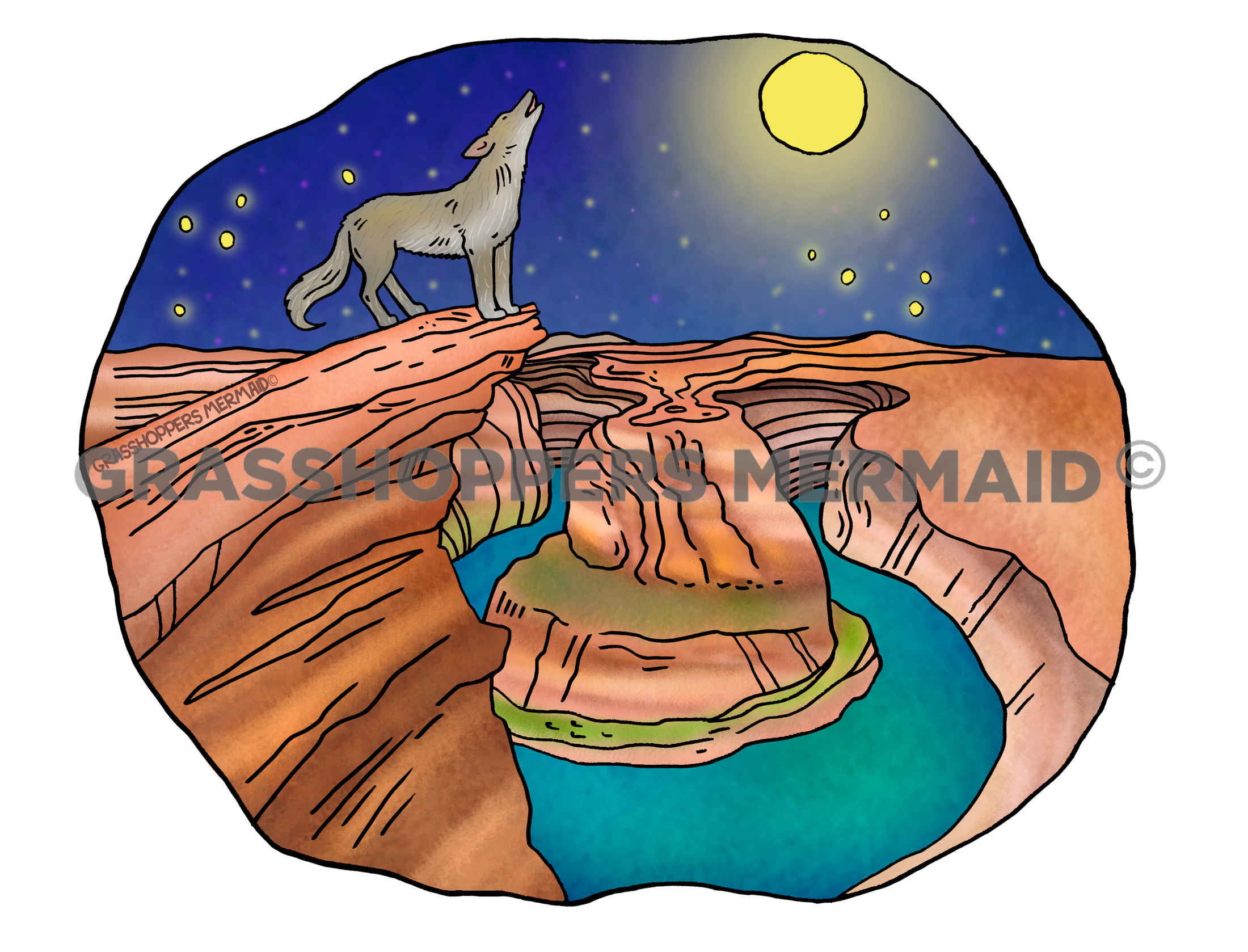 Horseshoe Bend Wolf