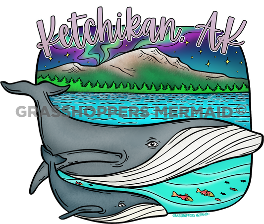 Humpback & Baby Northern Lights
