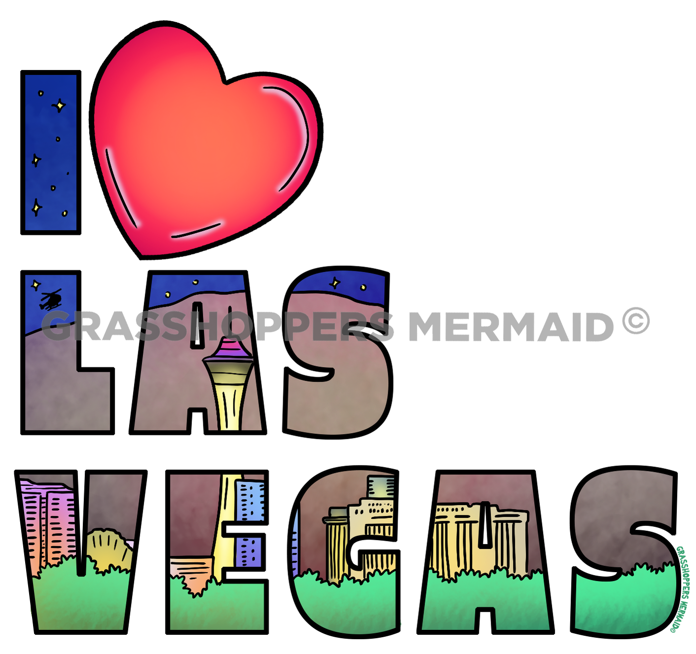 I Heart Las Vegas Text