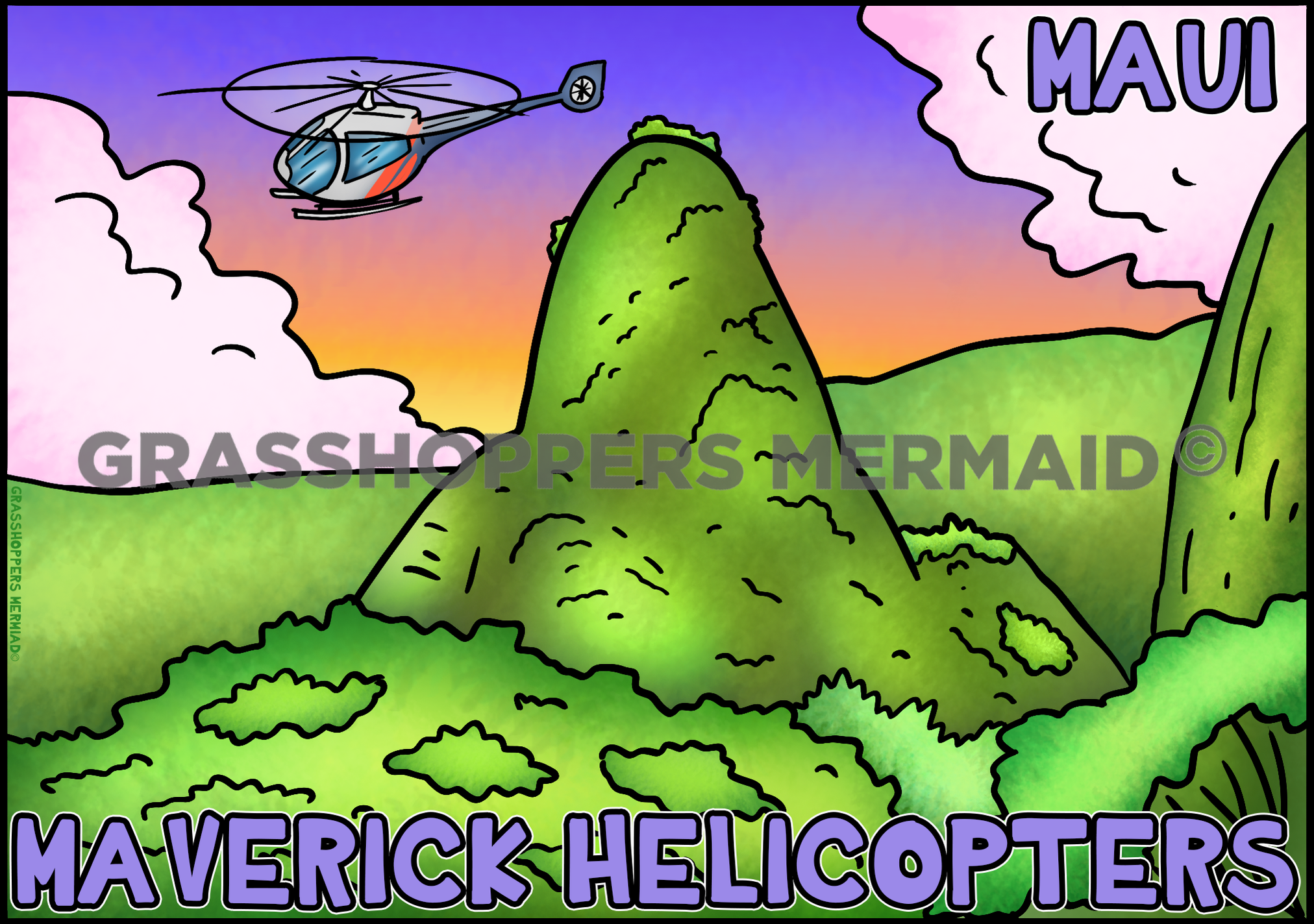 Iao Needle Helicopter