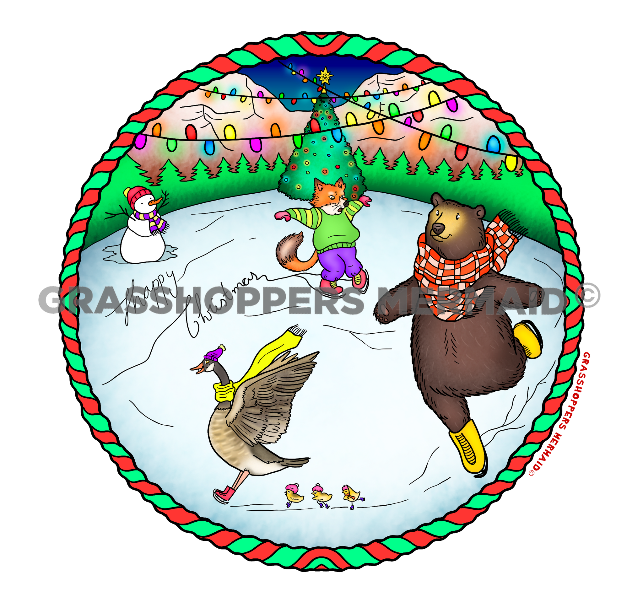 Ice Skating Animals
