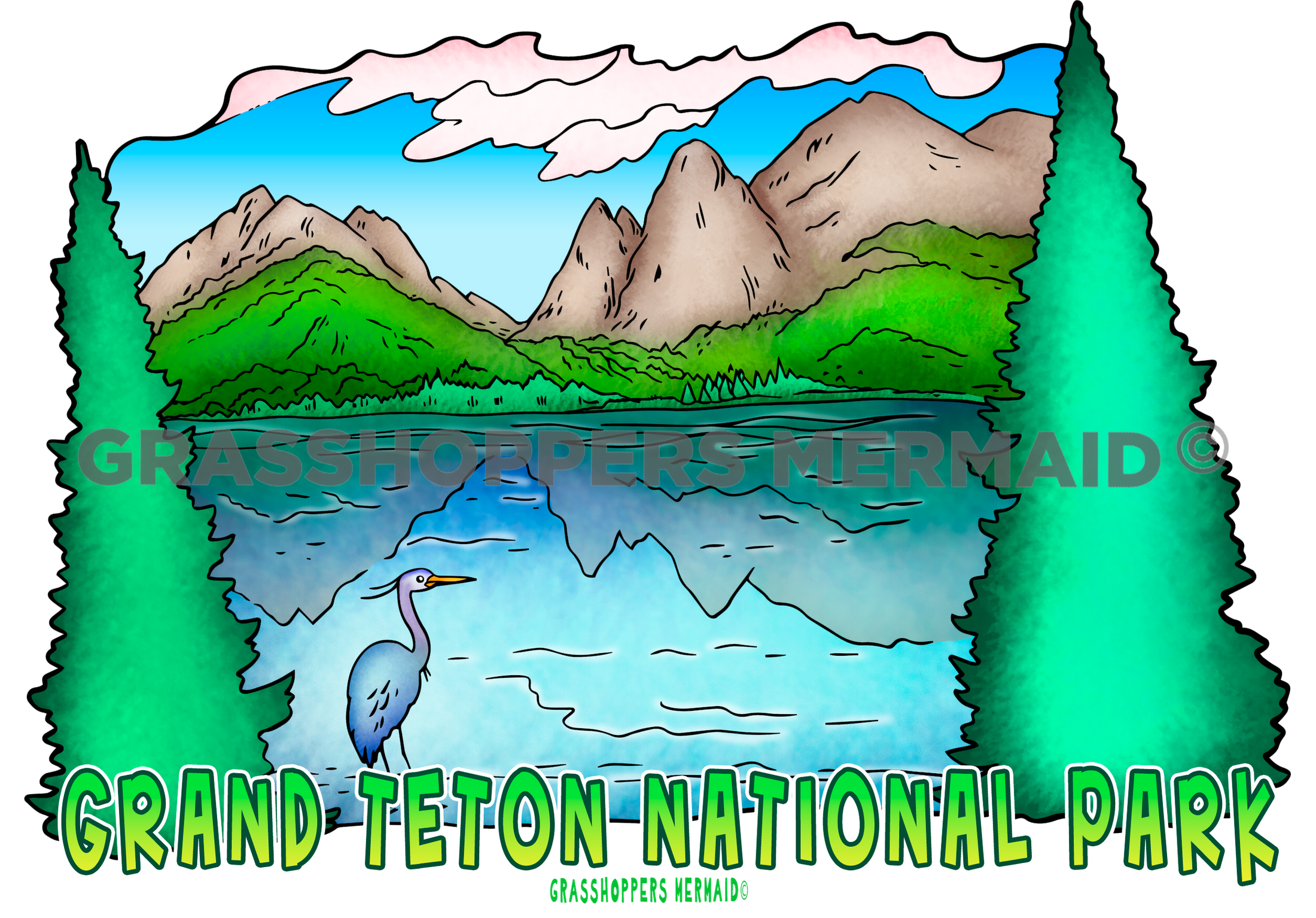 Jenny Lake Great Blue Heron
