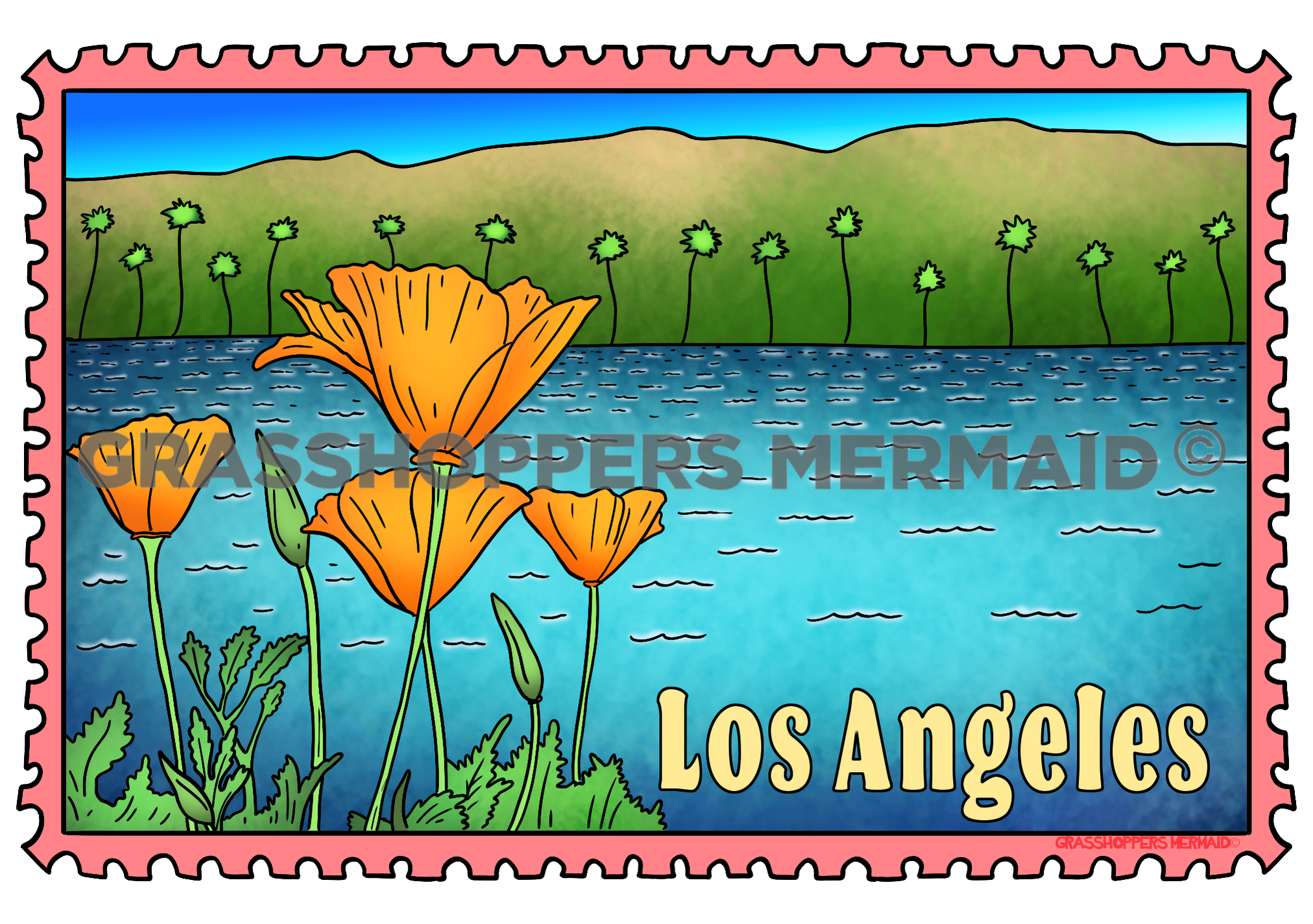 LA Mail Stamp