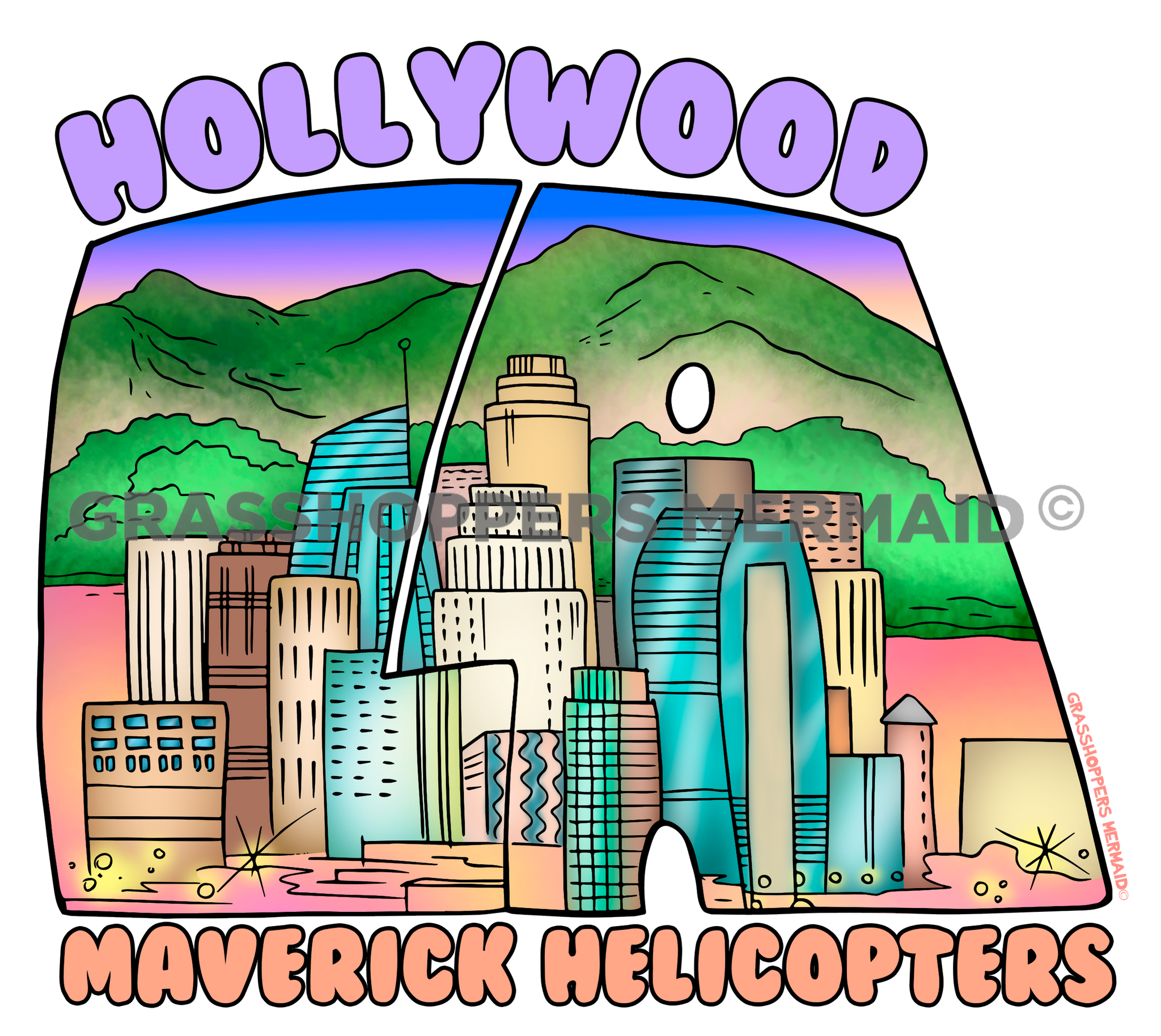 LA Outline with Scenery
