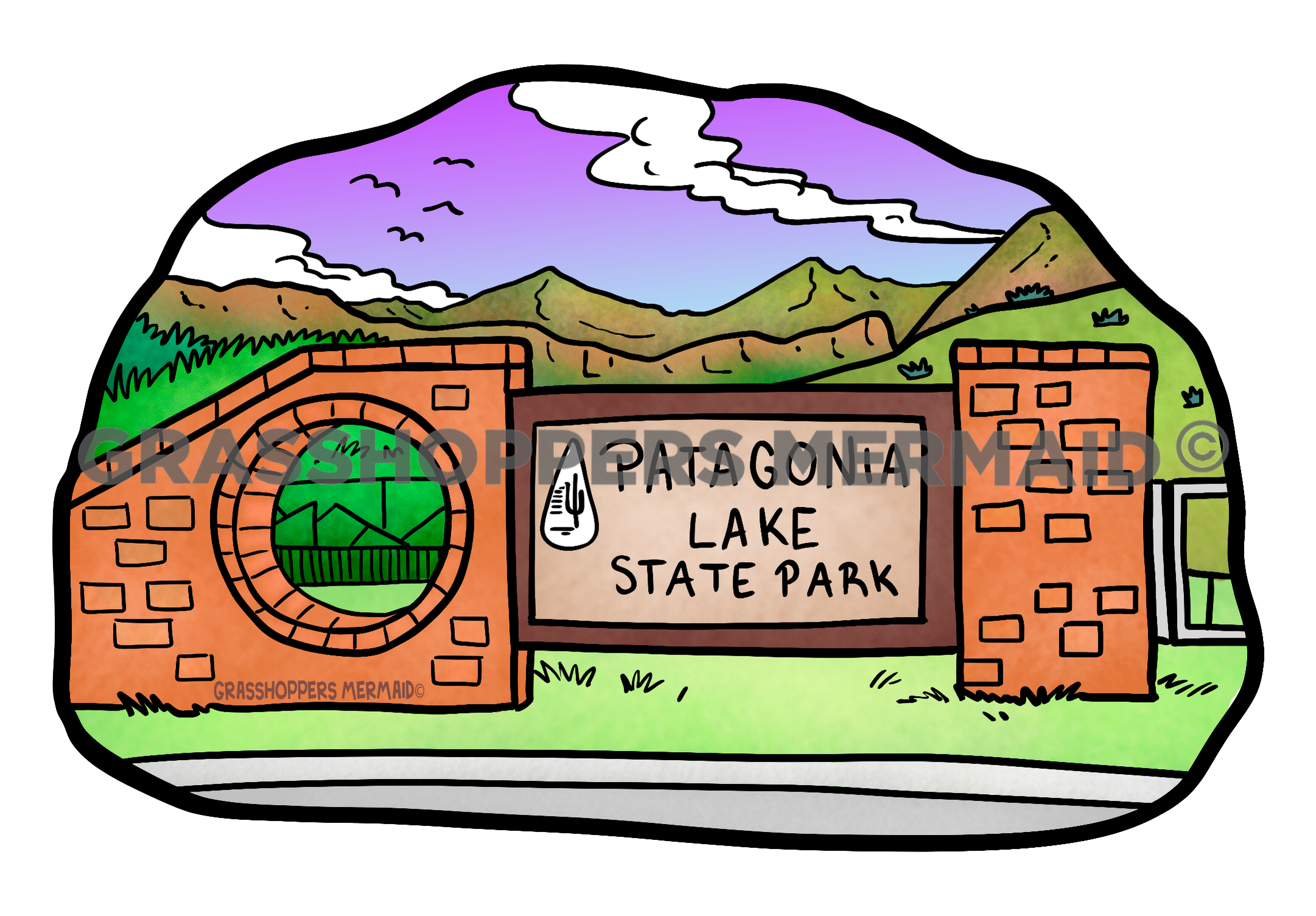 Lake Patagonia Sign
