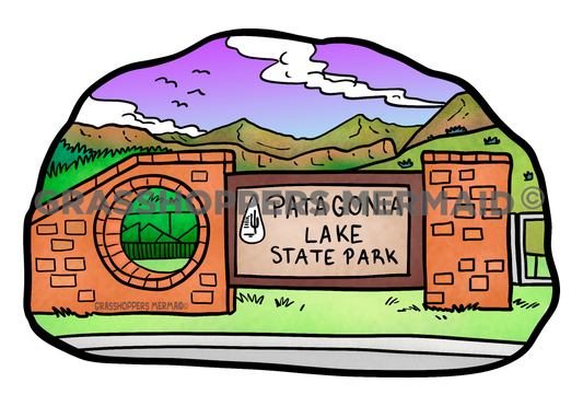 Lake Patagonia Sign