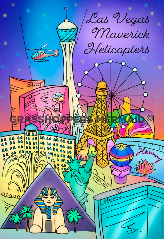 Las Vegas Night Aerial View