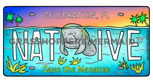 Florida Manatee License Plate