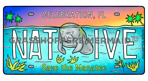 Florida Manatee License Plate