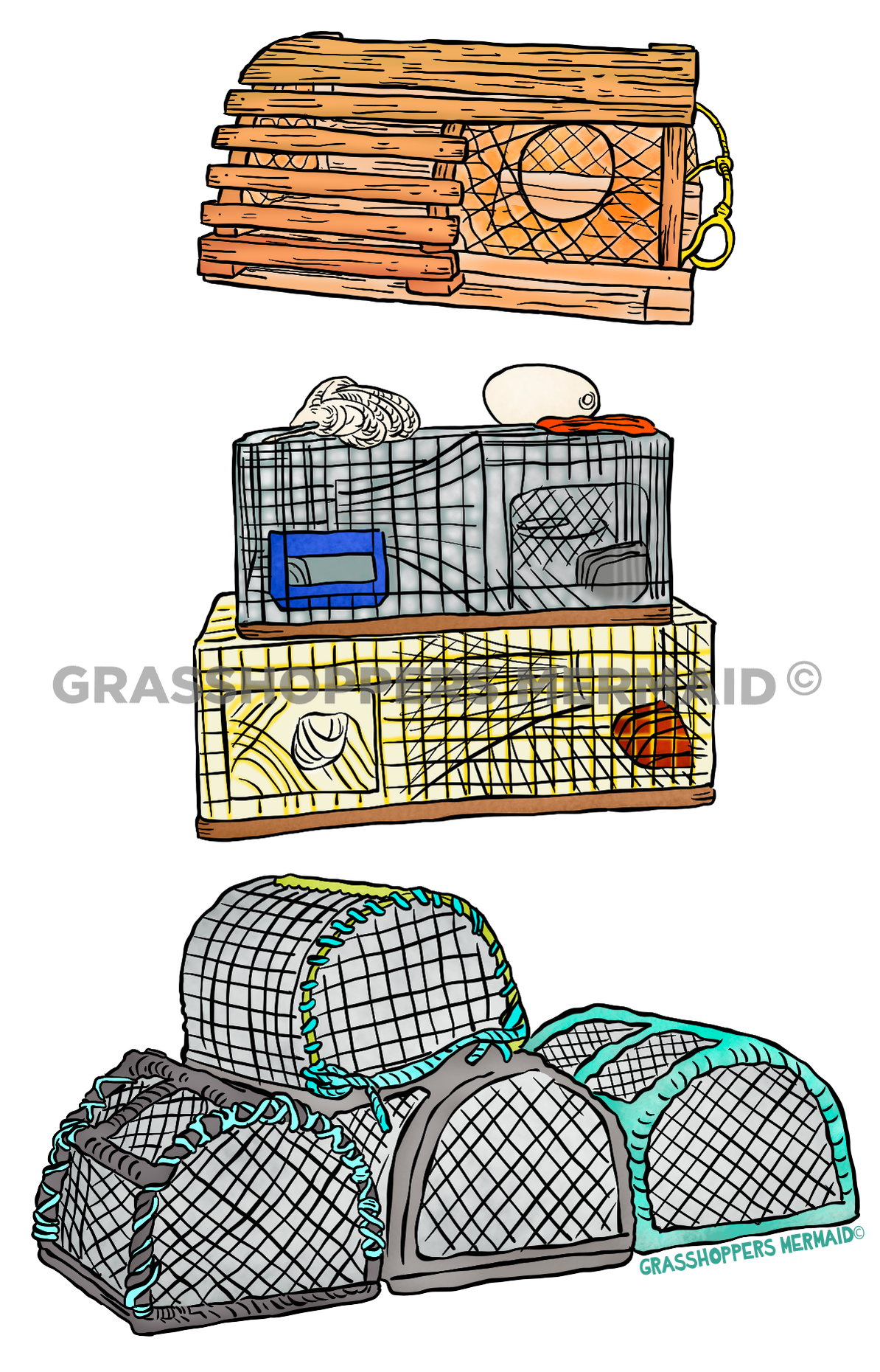 Lobster Trap Collage