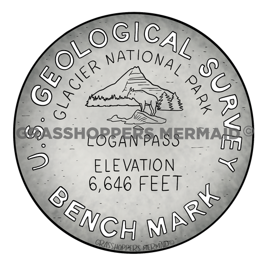 Logan Pass Survey Marker