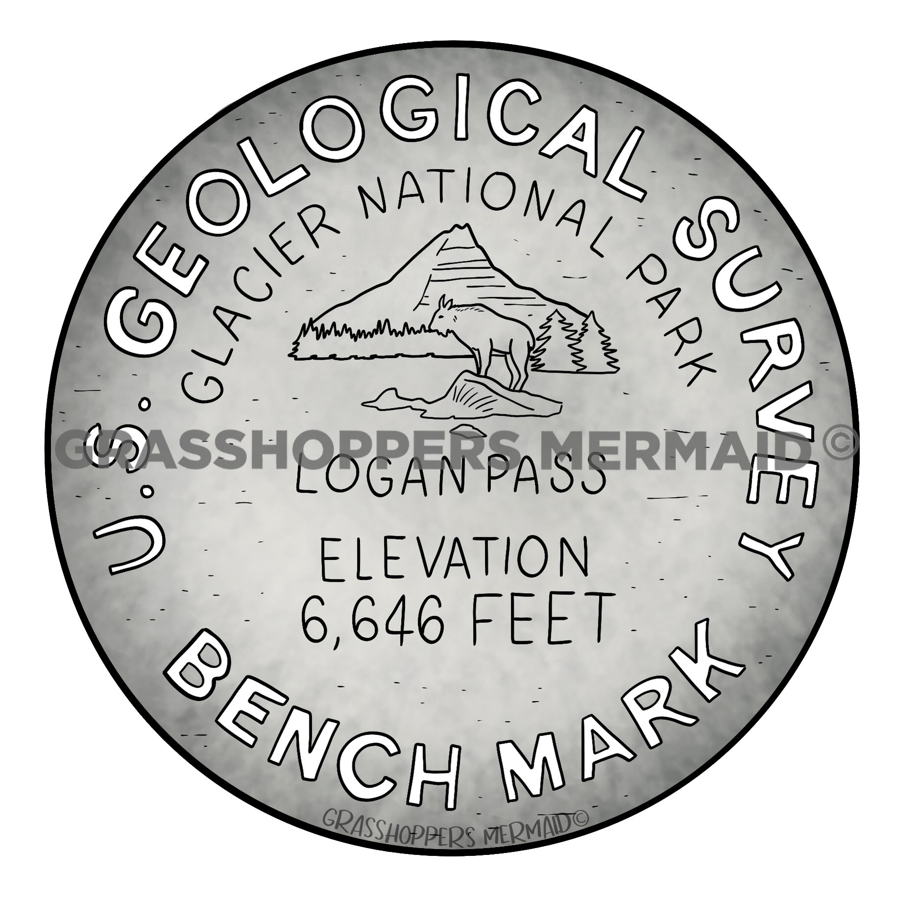Logan Pass Survey Marker