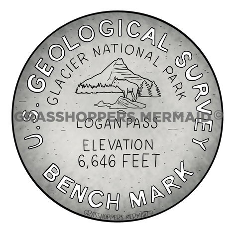 Logan Pass Survey Marker